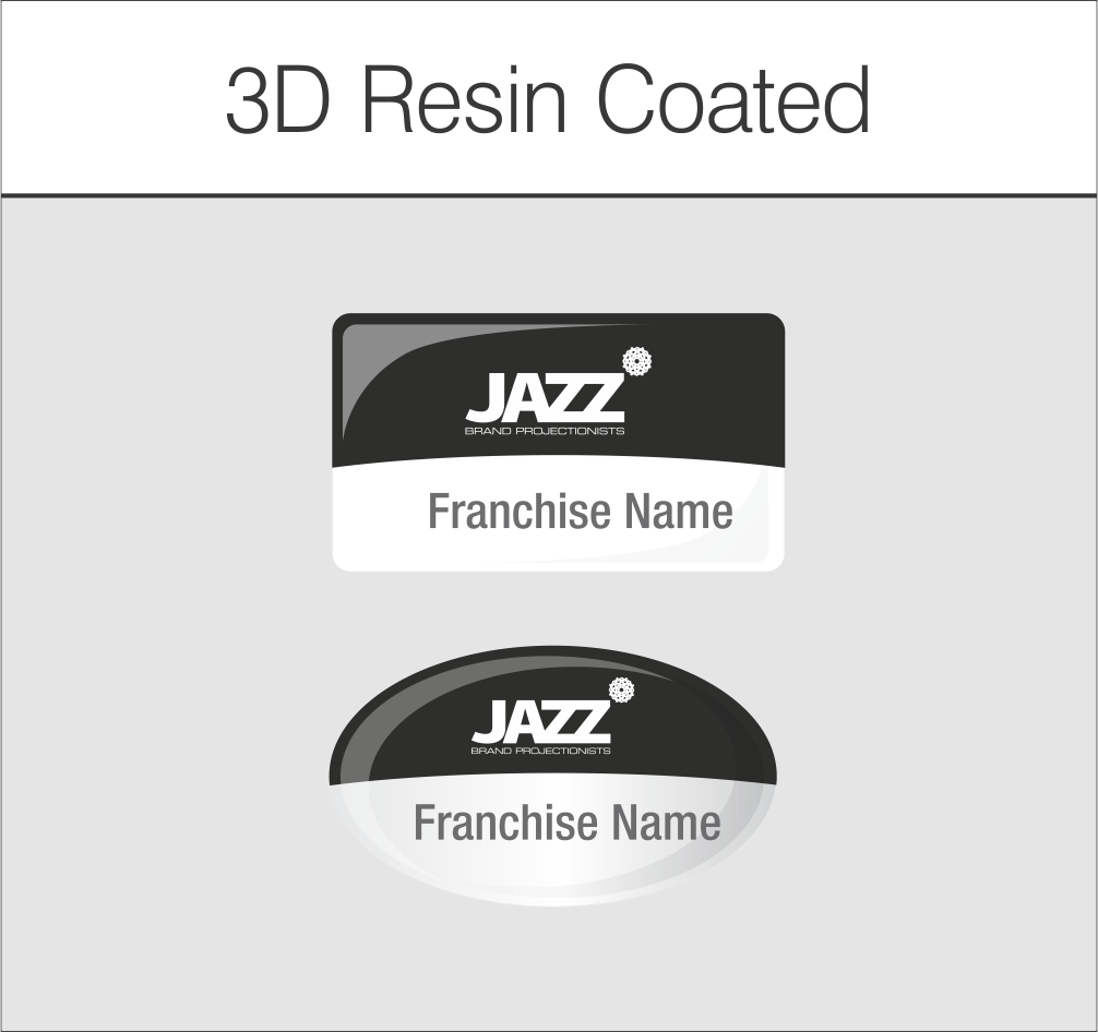 3D Resin Coated Adhesive Labels